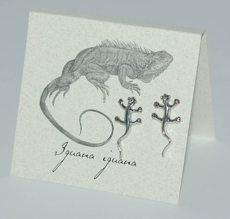 Iguana Studs sterling silver Natural History