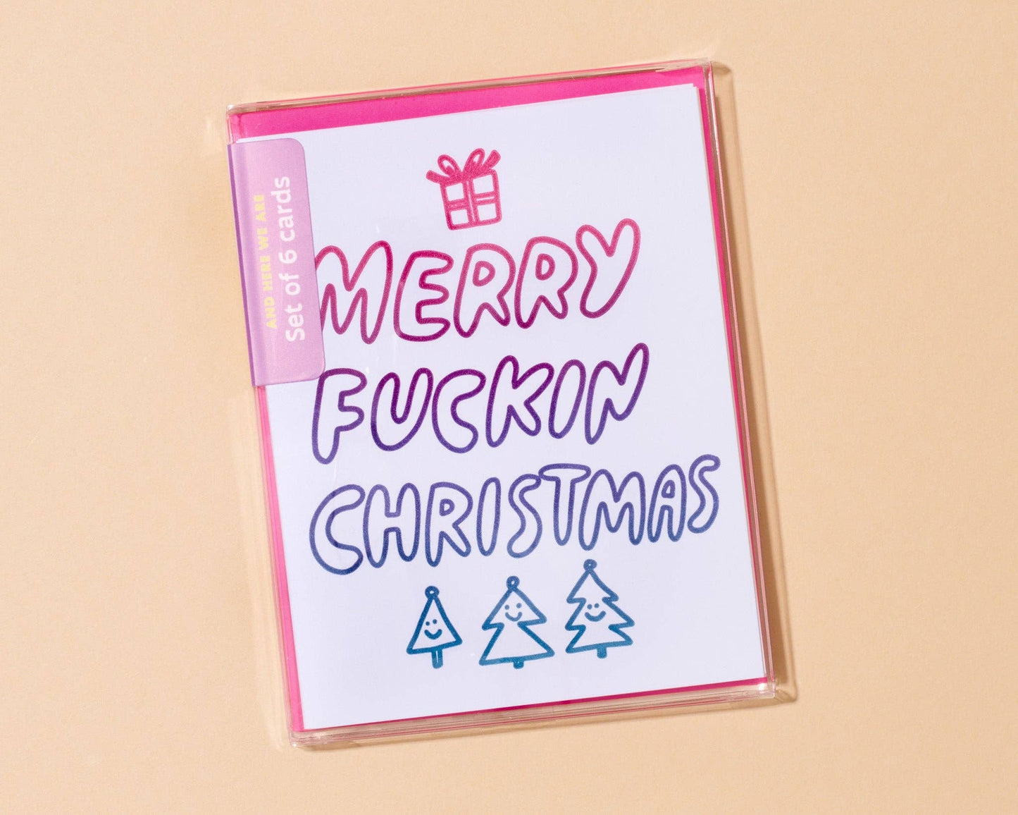 Merry Fuckin' Christmas Letterpress Greeting Card- Made in USA