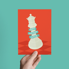 Load image into Gallery viewer, Happy Birthday Queen Chess, Queens Gambit Greeting Card
