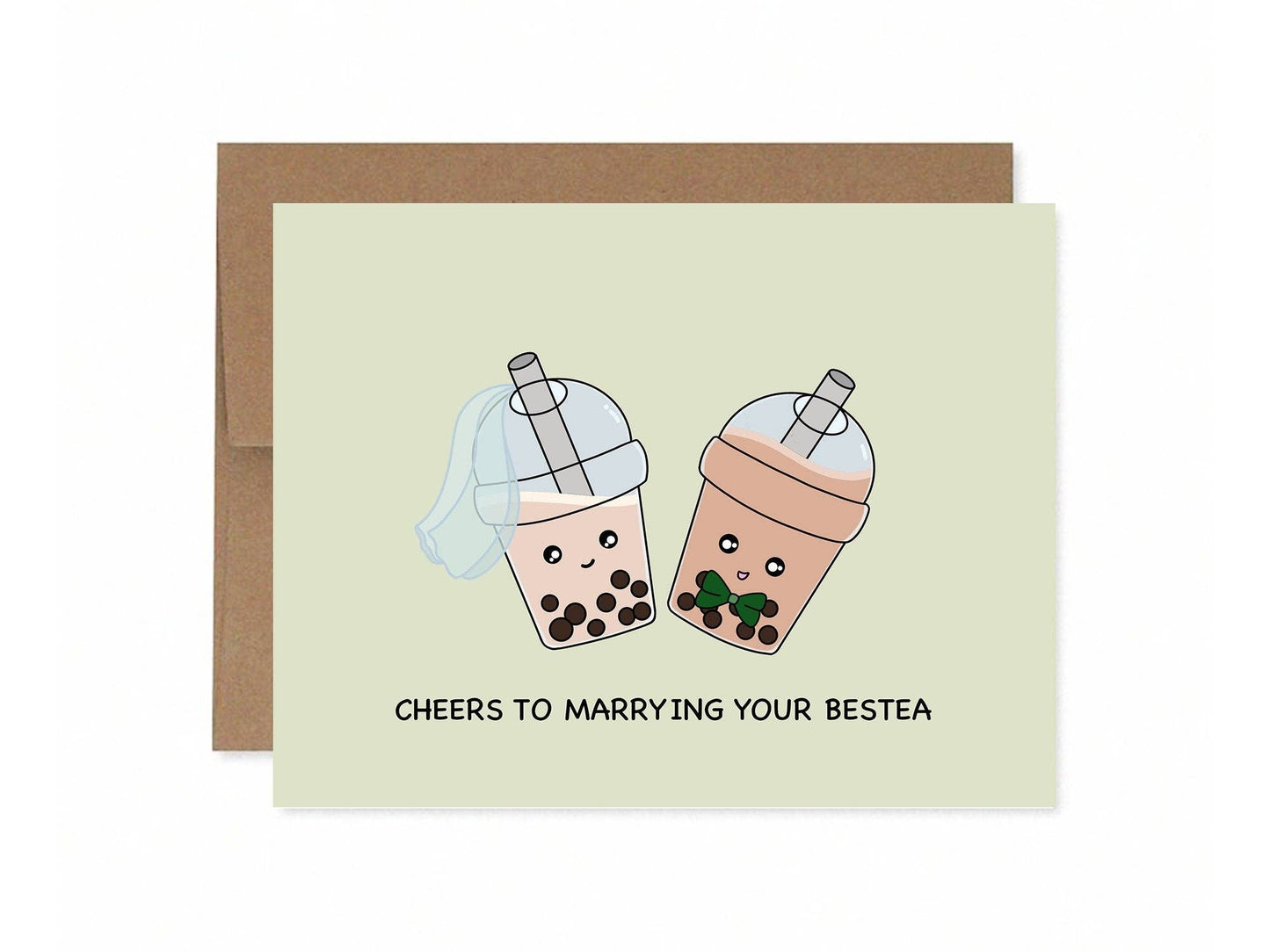 Cheers to Marrying Your Bestea | Wedding Card