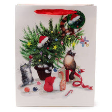 Load image into Gallery viewer, Kim Haskins Christmas Cats Gift Bag Large
