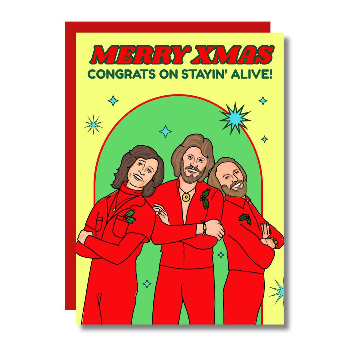 Merry Christmas Congrats On Stayin' Alive! Funny A6 Card