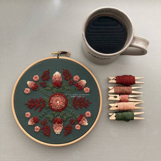 Embroidery Kit - Evermore Red