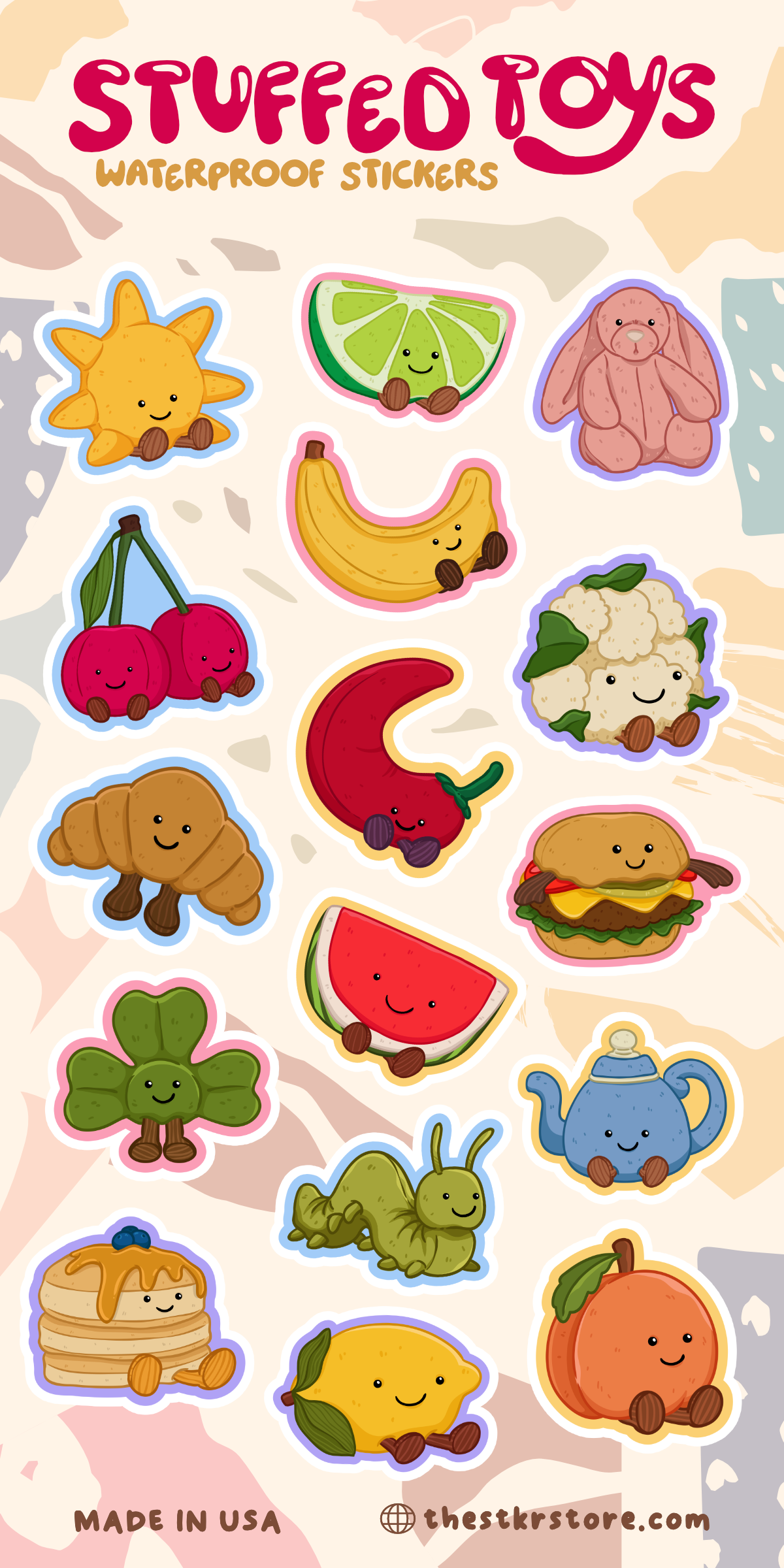 Stuffed Toys Sticker Sheets