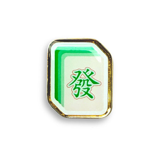 Mahjong fat tile lapel pin