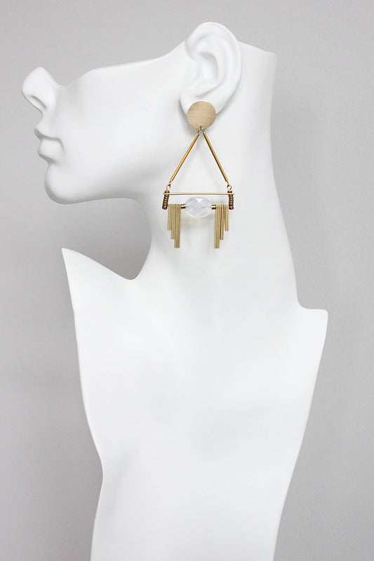 GNDE84 art deco opal post earrings