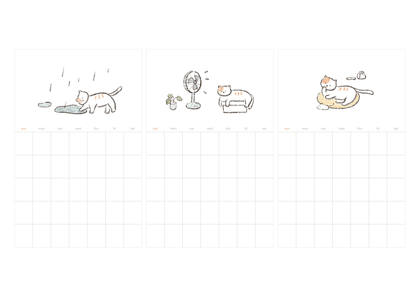 Monthly Plan Calender Sticker (12 Sheets/pcs) - 1187