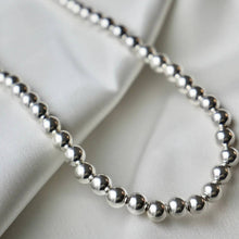 Load image into Gallery viewer, SILVER FILLED 8MM BEADED NECKLACE
