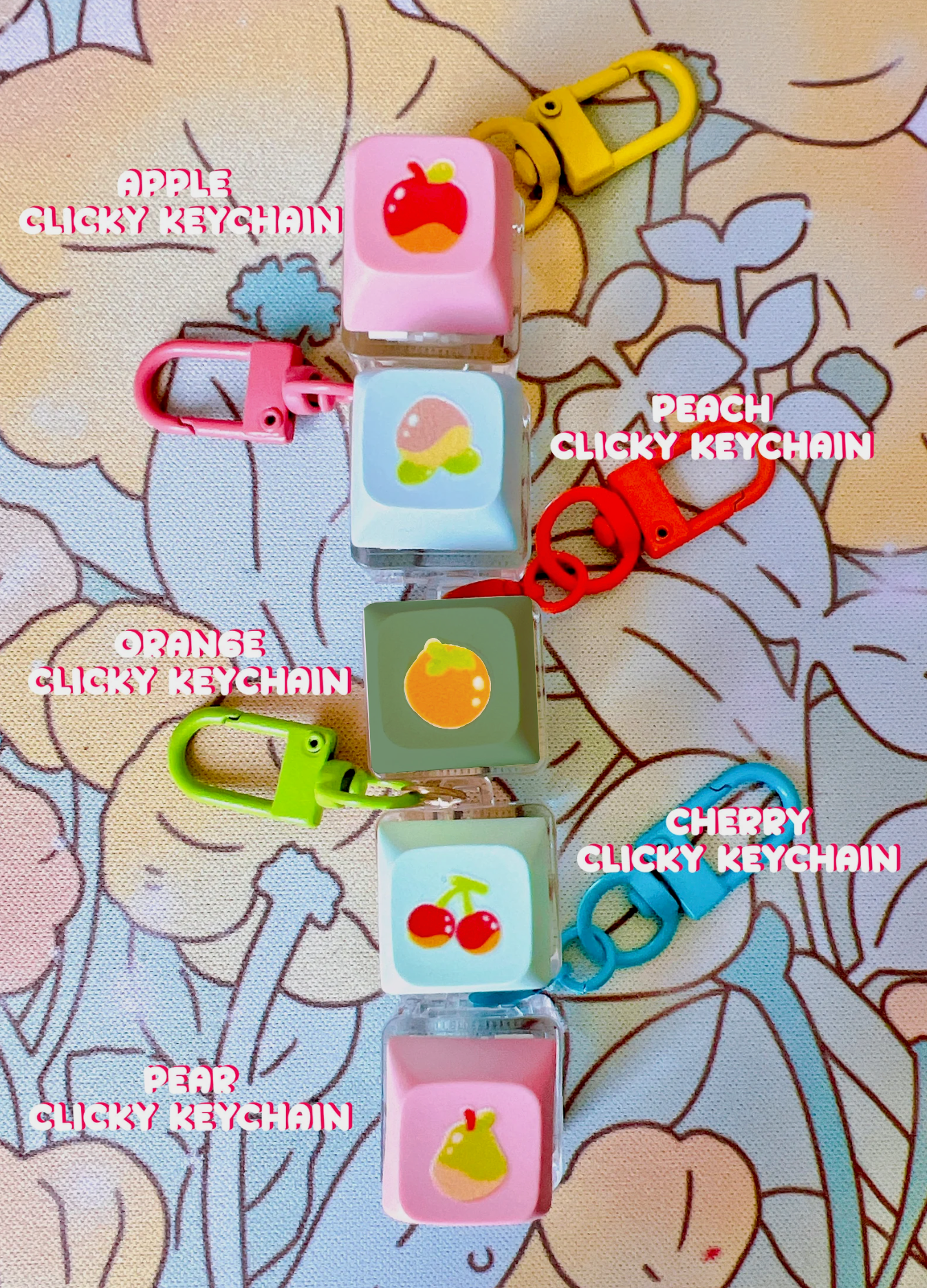 Keycap Keyboard Clicky Fidget Stimming Kawaii Cute Keychain