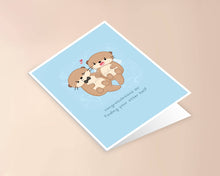 Load image into Gallery viewer, Congratulations on Finding Your Otter Half Wedding Card
