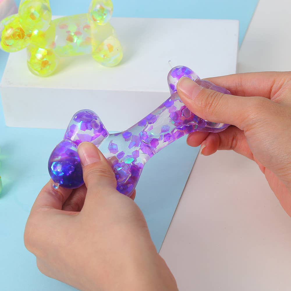 Sequin Balloon Dog Slow Rising Squishy Toy