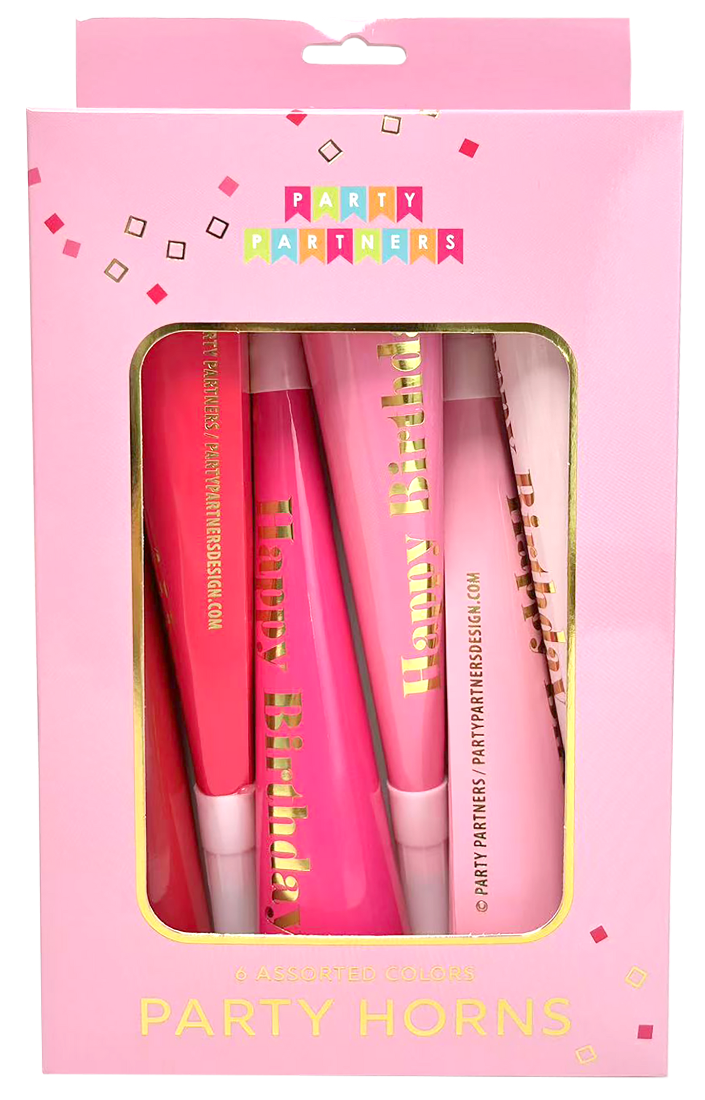 Pink Happy Birthday Tooters