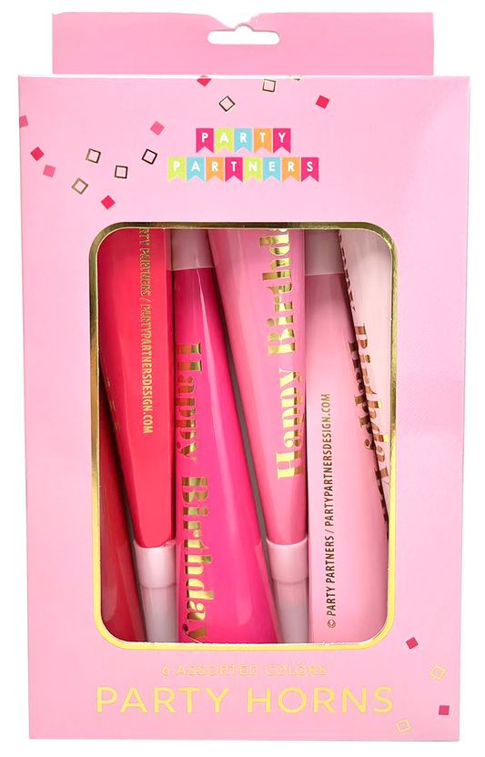 Pink Happy Birthday Tooters