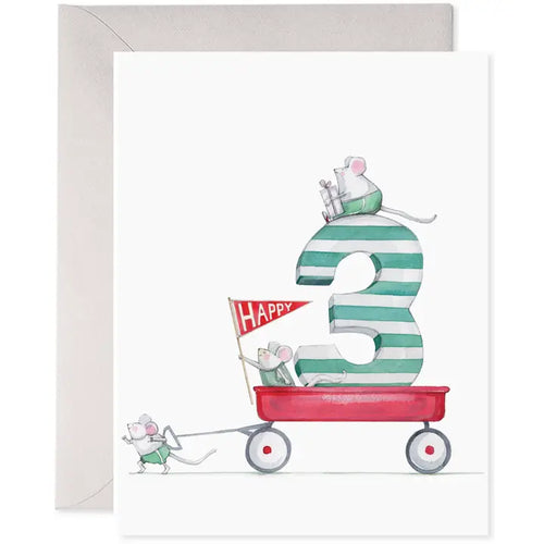 3rd Bday Card | Kids Birthday Greeting Card - Front & Company: Gift Store