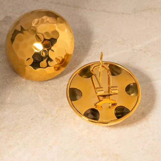 Pop It  Button Earrings, Earring Steel Leaver Back