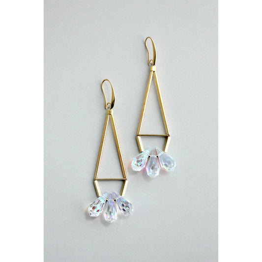 GNDE108 crystal glass geometric earrings
