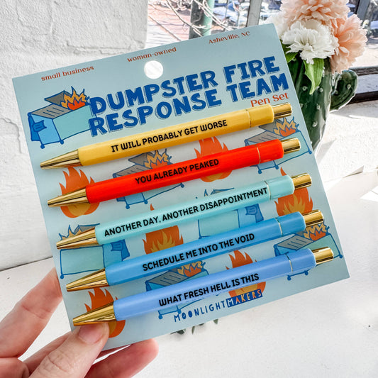 Dumpster Fire Response Team - Pen Set - Funny Gift
