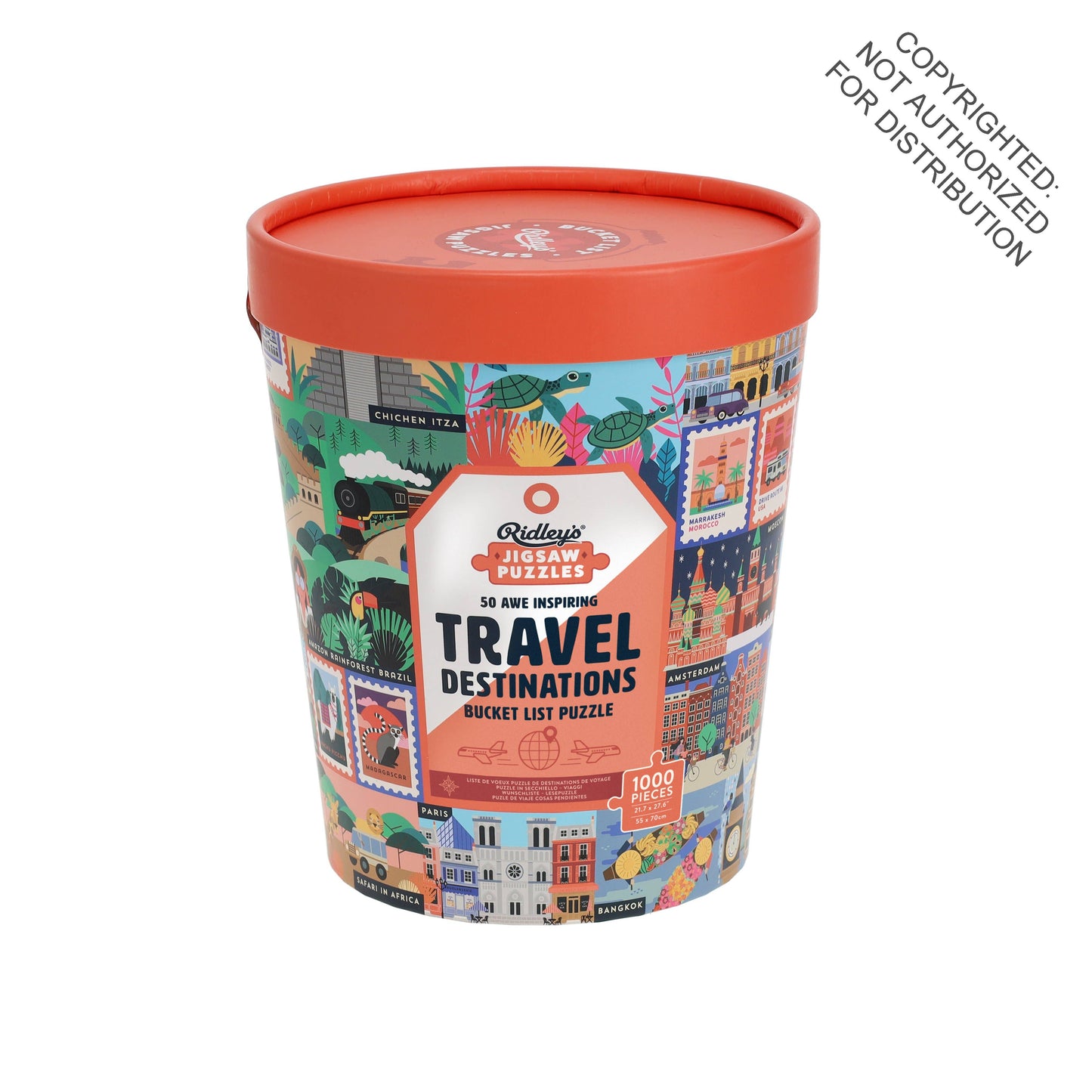 50 Awe-Inspiring Travel Destinations Bucket List 1000-Piece Puzzle