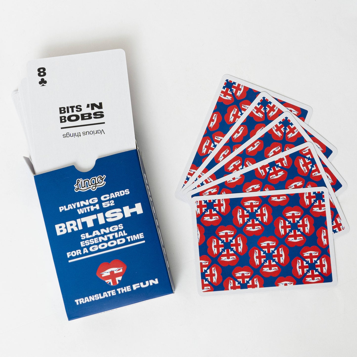British Slang Travel Playing Cards in Tin Travel Case