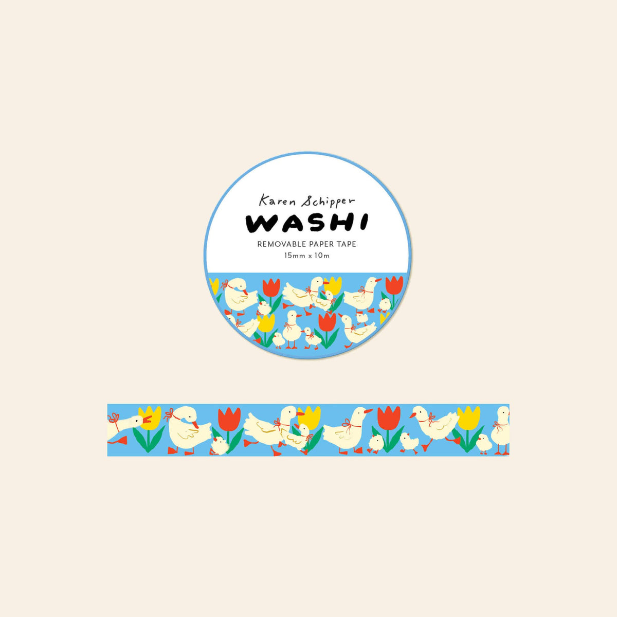 Duck & Tulip Washi Tape – Cute Animals Planner Tape