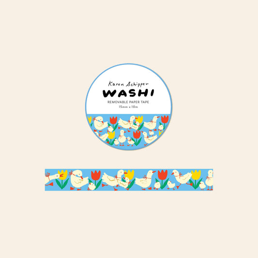 Duck & Tulip Washi Tape – Cute Animals Planner Tape