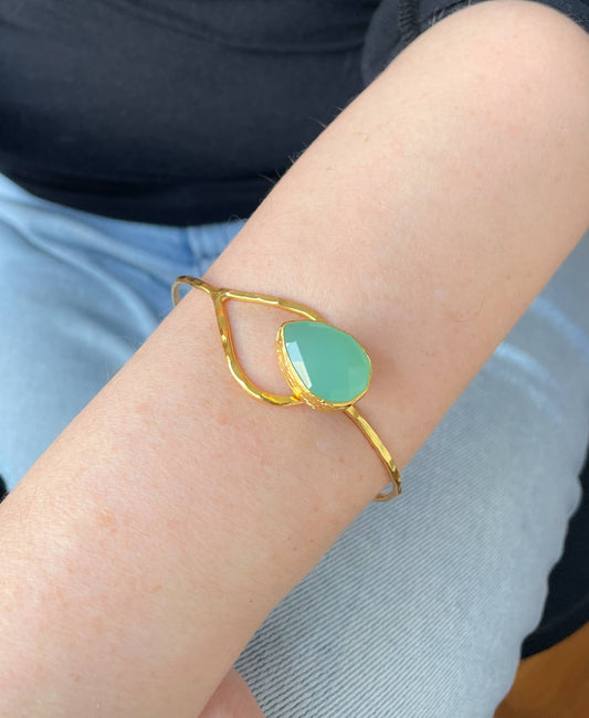 Aqua Chalcedony Bangle