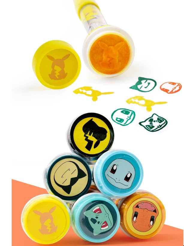 Pokemon Bubble Stamp + Ballpoint Pen + Bubble Wand