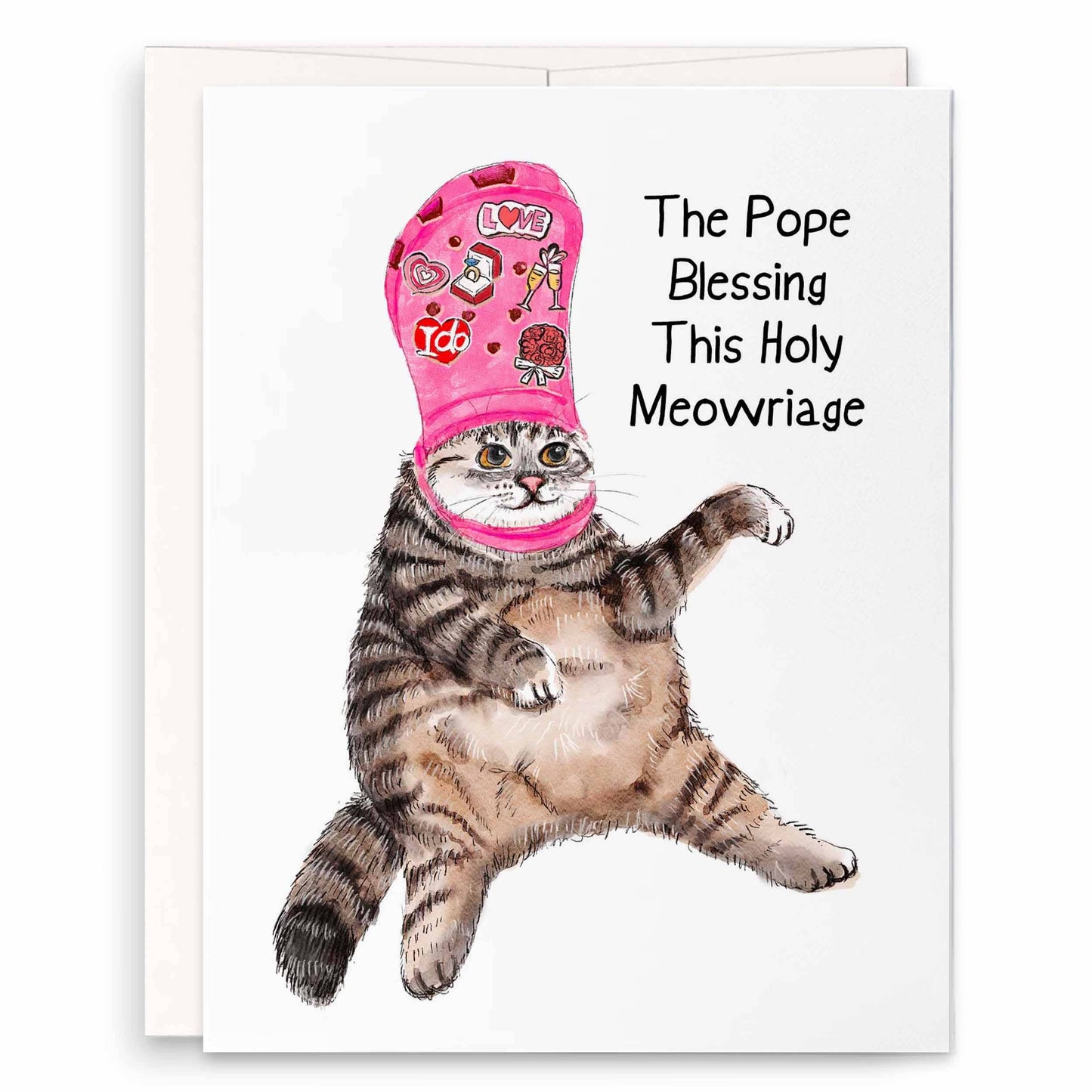 Pope Blessing Marriage - Funny Wedding Card