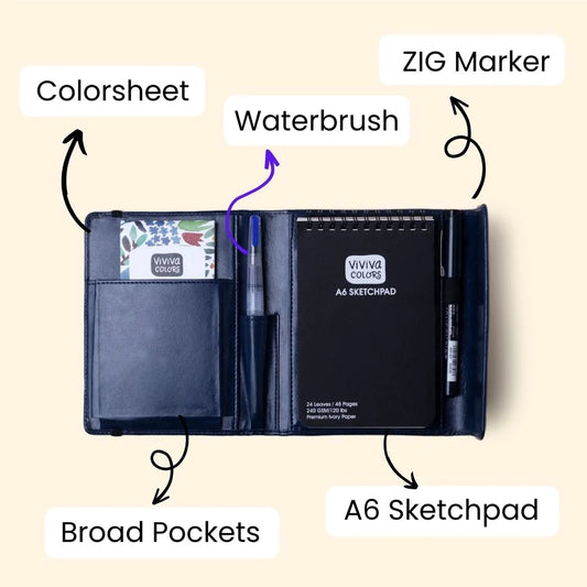 A6 Travel Paint Kit | Watercolor Set | Art Gift