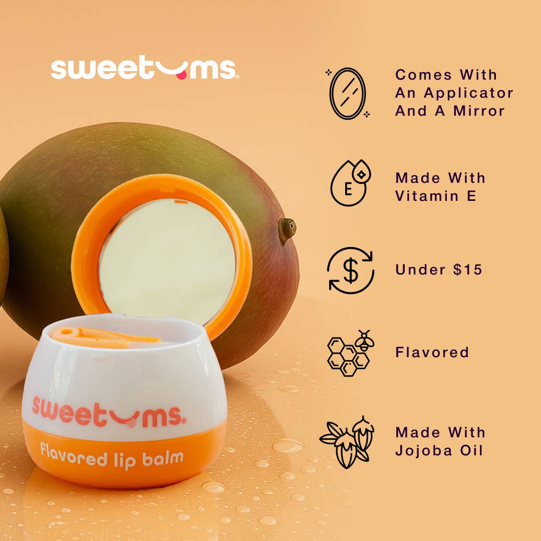 Sweetums Mango Flavored Lip Gloss with mirror and applicator