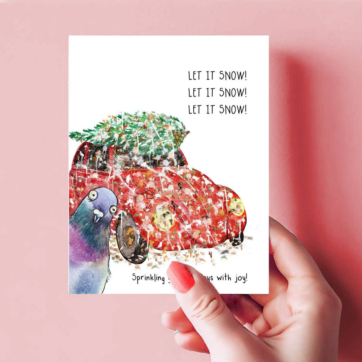 Pigeon Sprinkle Christmas - Funny Christmas Card
