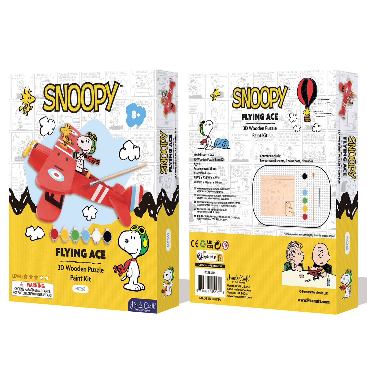 Peanuts Snoopy Flying Ace Paint Kit - 3D Puzzle
