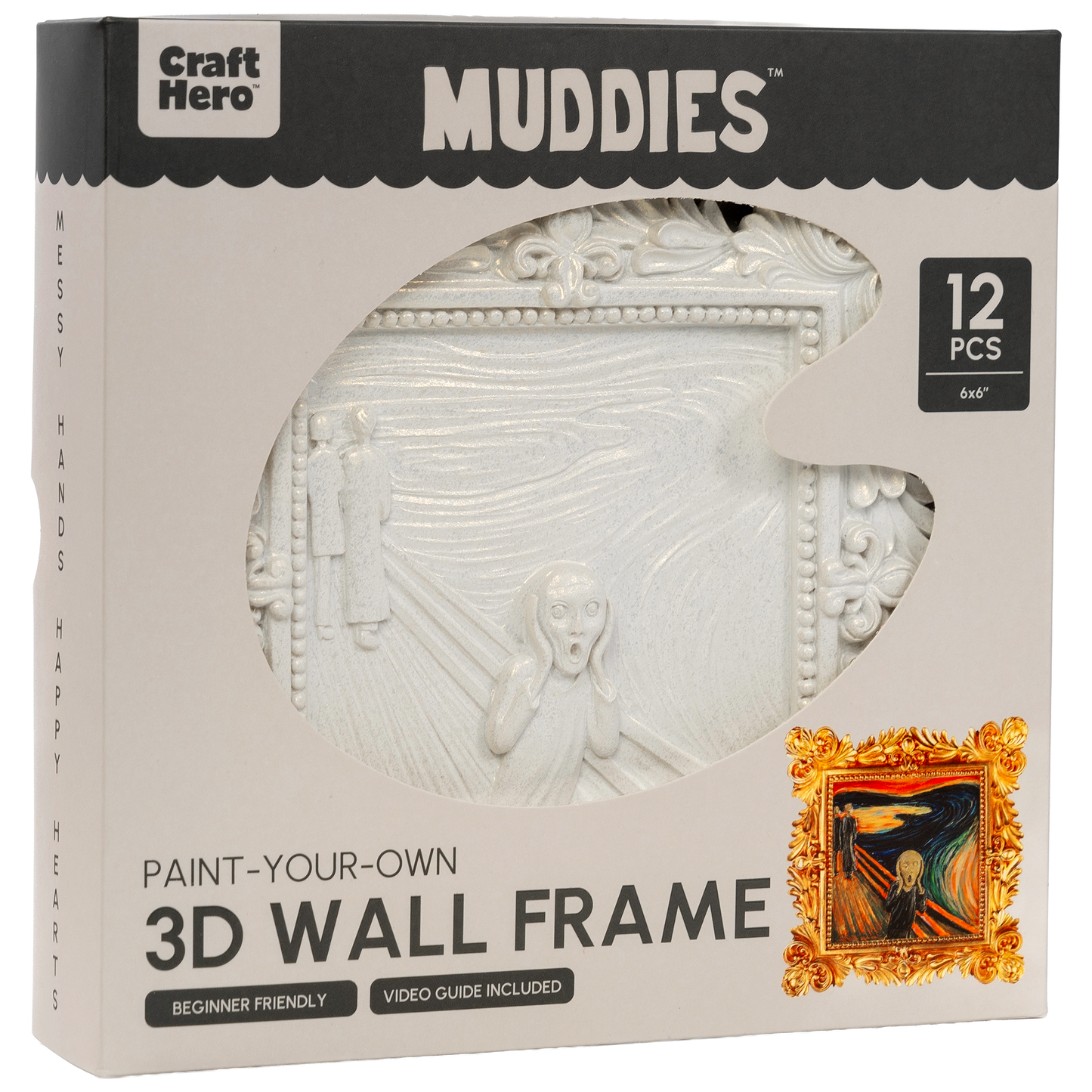 Muddies™ 3D Wall Frame Painting Kit — The Scream