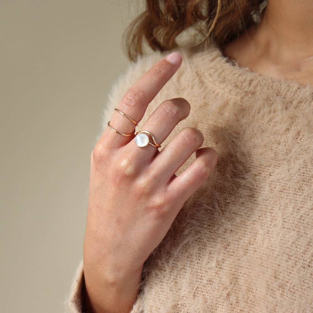 Mother of Pearl Ring I Valentine's Day Jewelry
