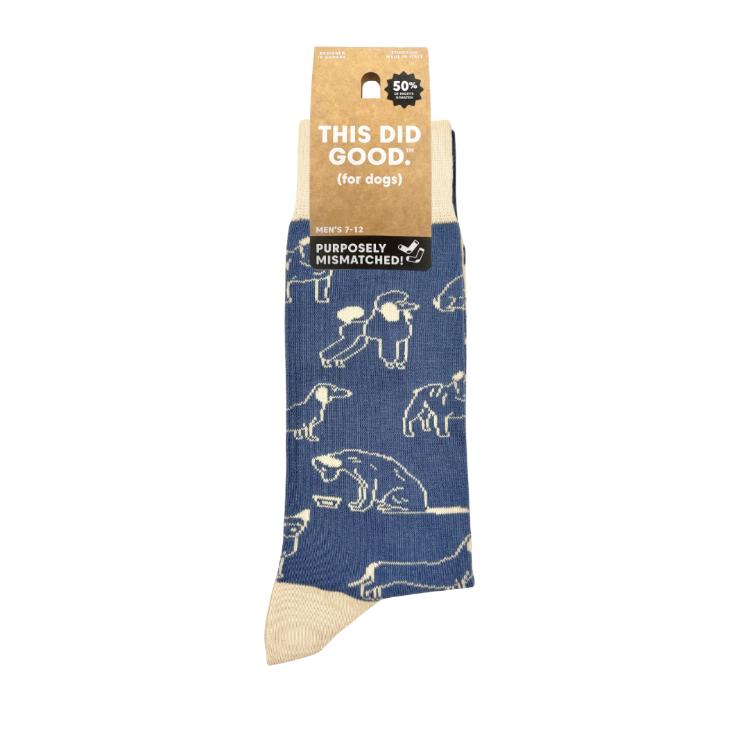 Men's Dogs This Did Good Mismatched Socks, Socks Give Back