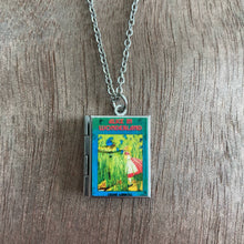 Load image into Gallery viewer, Book Locket Alice In Wonderland - Blue with Caterpillar
