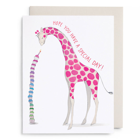 Leaning Tower of Cupcakes Birthday Greeting Card