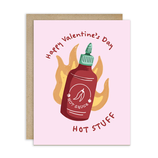 Hot Stuff Valentine's Day Card | Chili Sauce Love