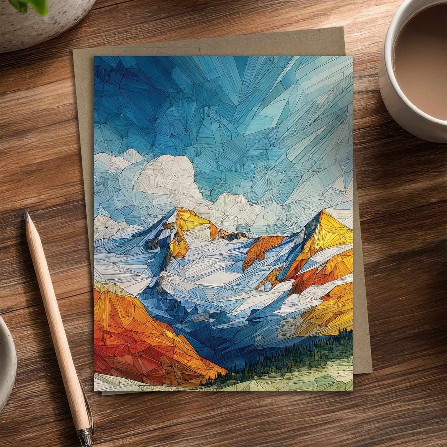 Saddle Mountain - Recycled Blank Notecard for Outdoor Fans