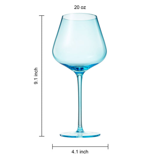 Colors of Rocky Mountains, Colored Stemmed Wine | Set of 5