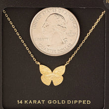 Load image into Gallery viewer, Gold Dipped Butterfly Pendant Necklace
