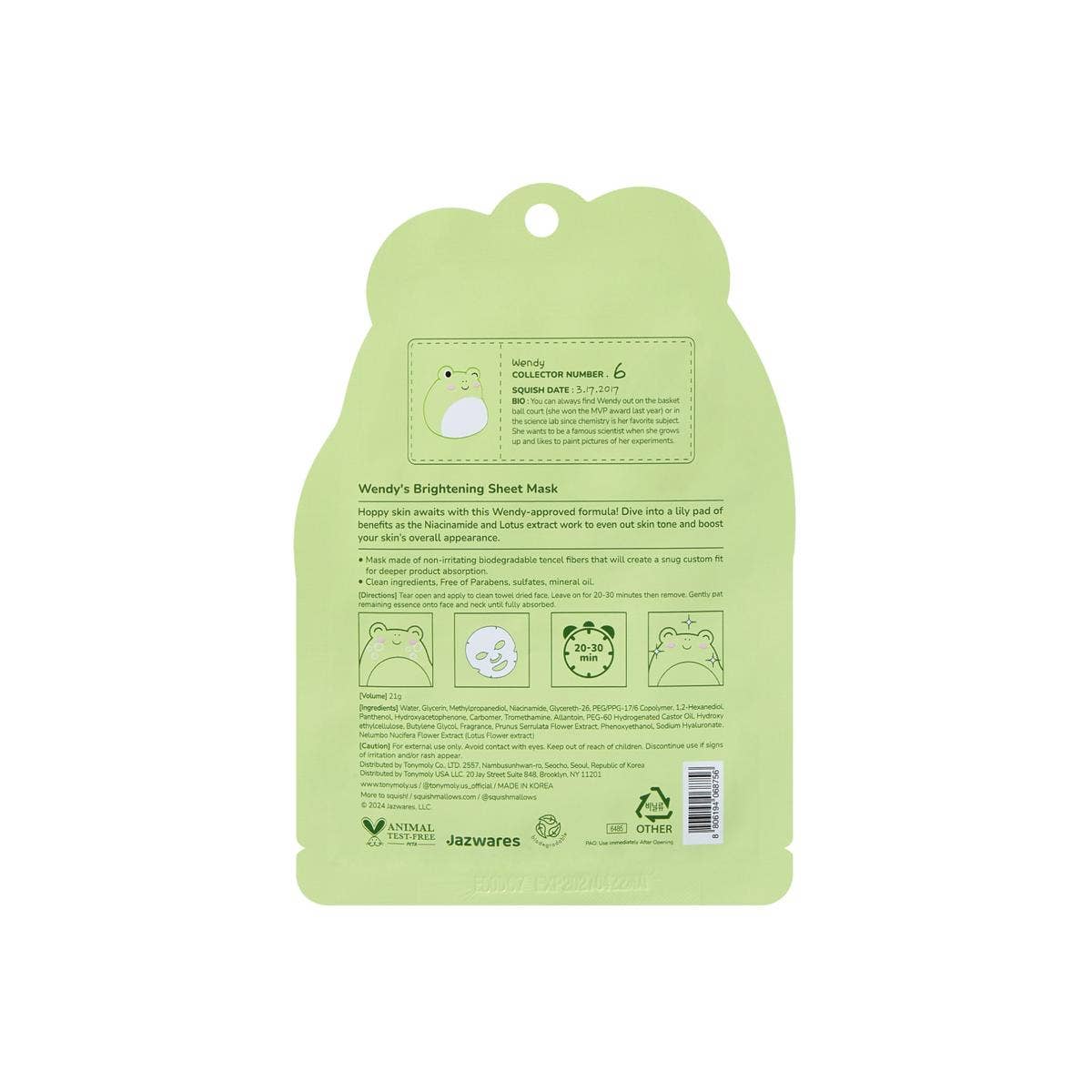 Squishmallows x TONYMOLY Sheet Mask