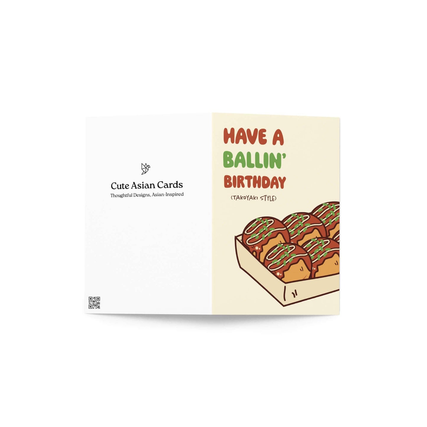 Have a Ballin' Takoyaki Birthday | Funny Japanese Asian Greetings Cards