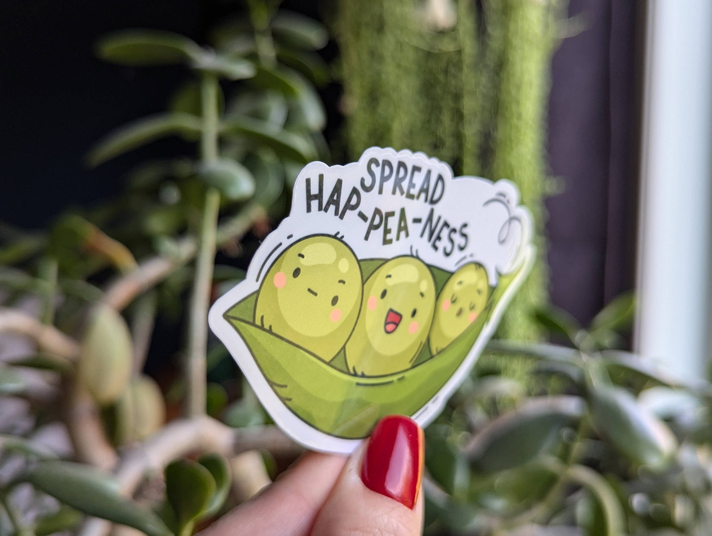 Spread Hap-pes-ness, cute food vegetable vinyl sticker