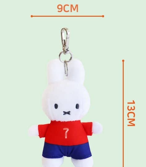 Miffy Soccer World Cup Limited Plush Bag Charm 13cm