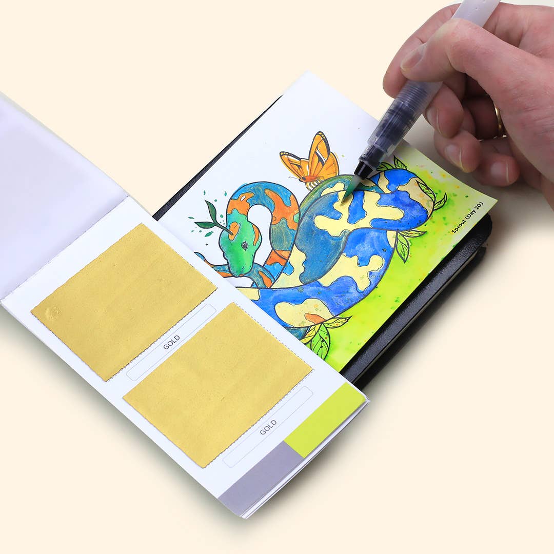 Metallic Colorsheets | 10 Watercolors | Portable Paint