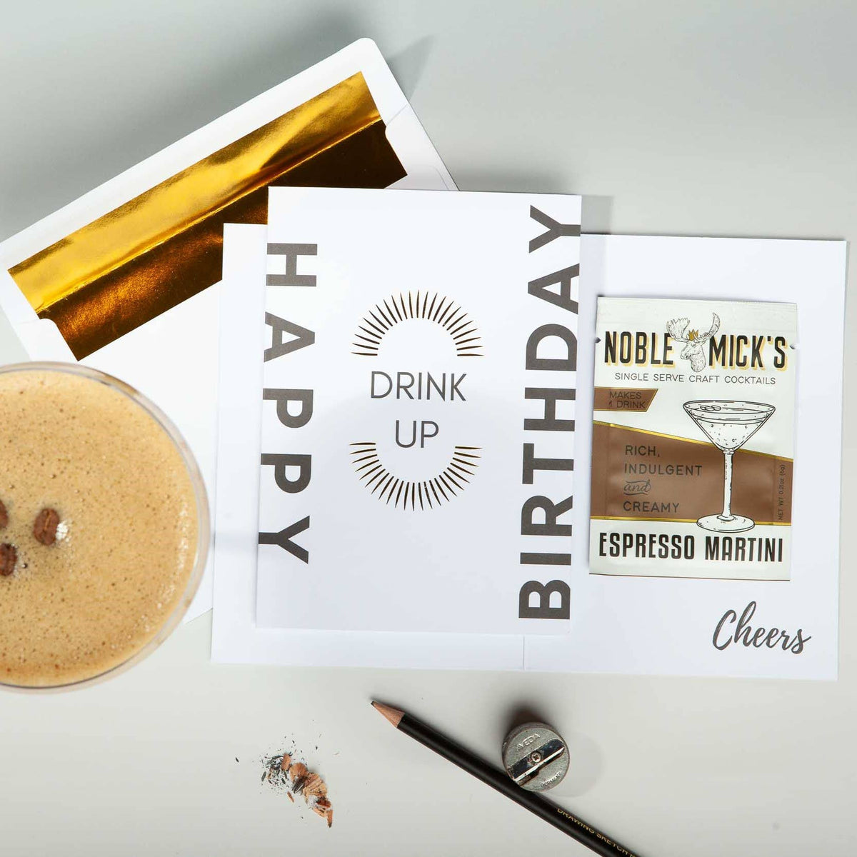 Cocktail and Cards / Drink Up Birthday Card