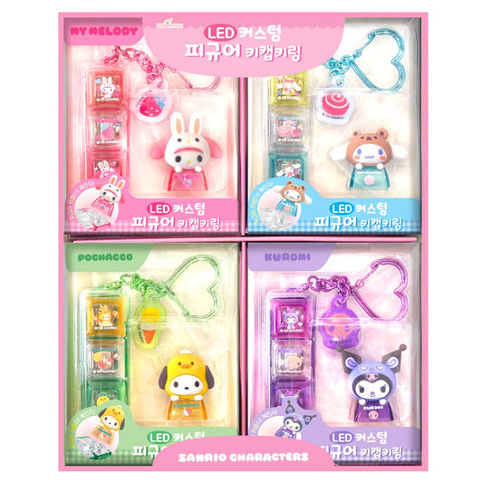 Hot-Selling Sanrio LED Custom Figure Keycap Keychain