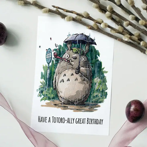 Totoro-ally Great Birthday - Miyazaki Anime Card - Front & Company: Gift Store