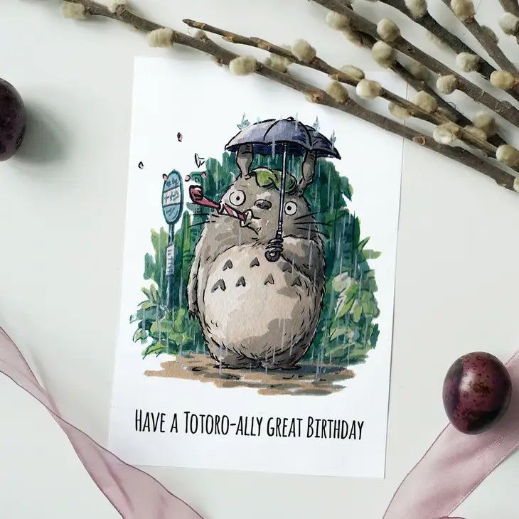 Totoro-ally Great Birthday - Miyazaki Anime Card